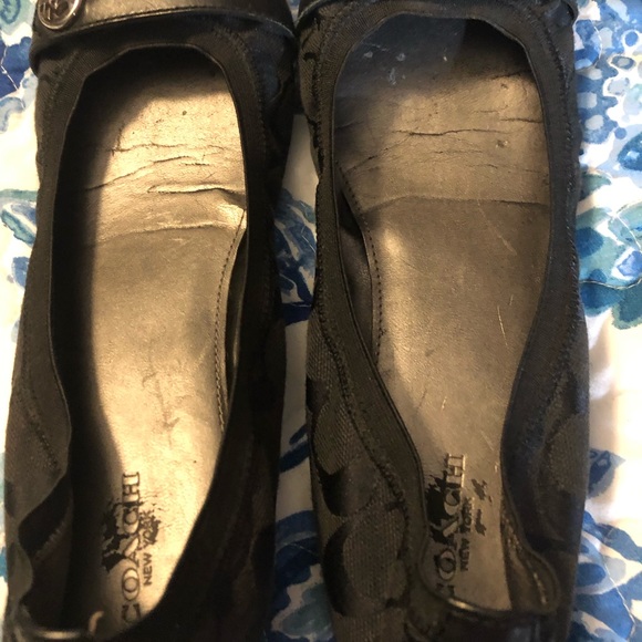 Coach Shoes - Coach Monogrammed Black Ballet Slip On Flats